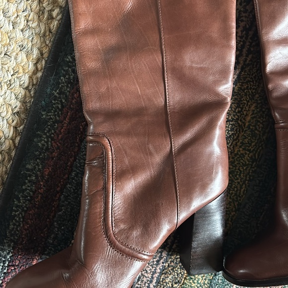 Tall brown leather boots DVF - Picture 11 of 16